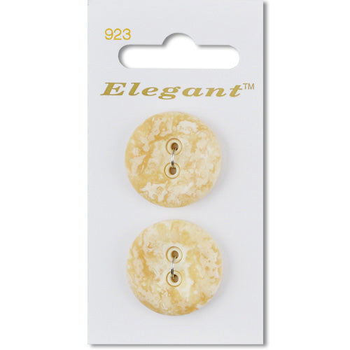 25mm Button 2 Holes - Beige