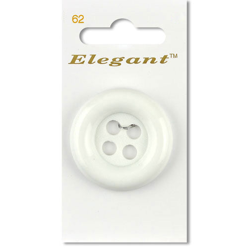 38mm Button 4 Holes - White