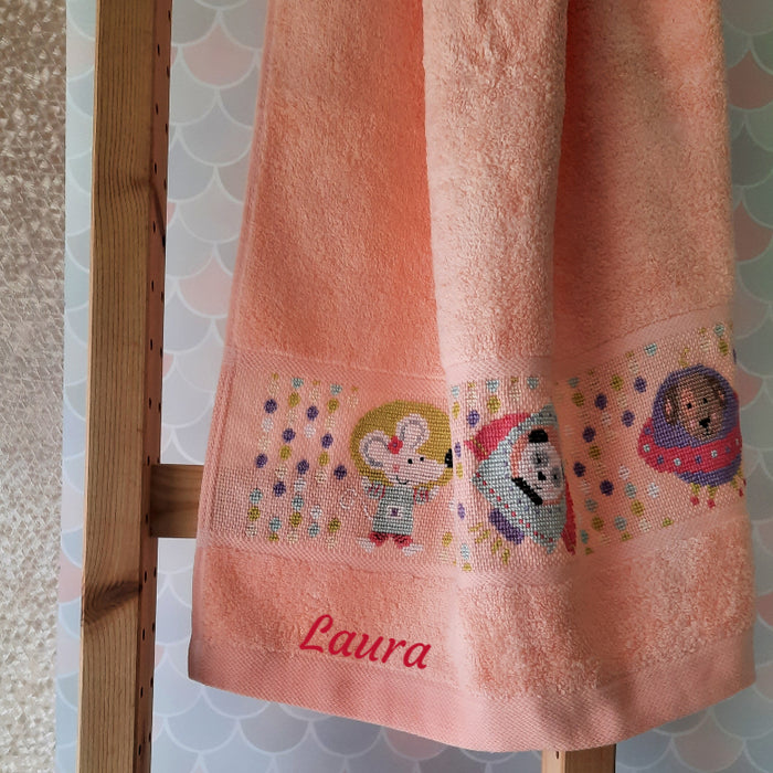 Rico Hand Towel - Coral
