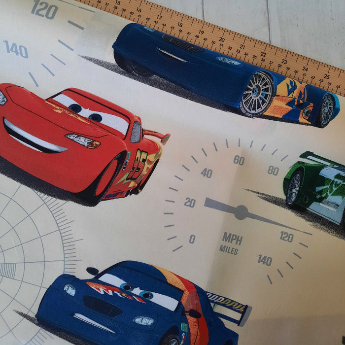 Canvas 100% Cotton - Cars Disney - 140cm / 55"