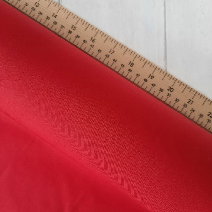 Polycotton Plain - Red - 112cm/44"