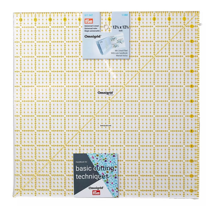 Prym Patchwork Ruler 12.5"x12.5" (31.75cmx 31.75cm) 611 647