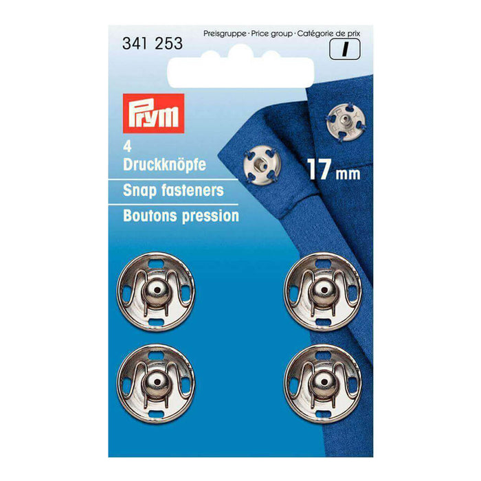 Prym - Snap Fasteners - 17mm - Silver 341 253