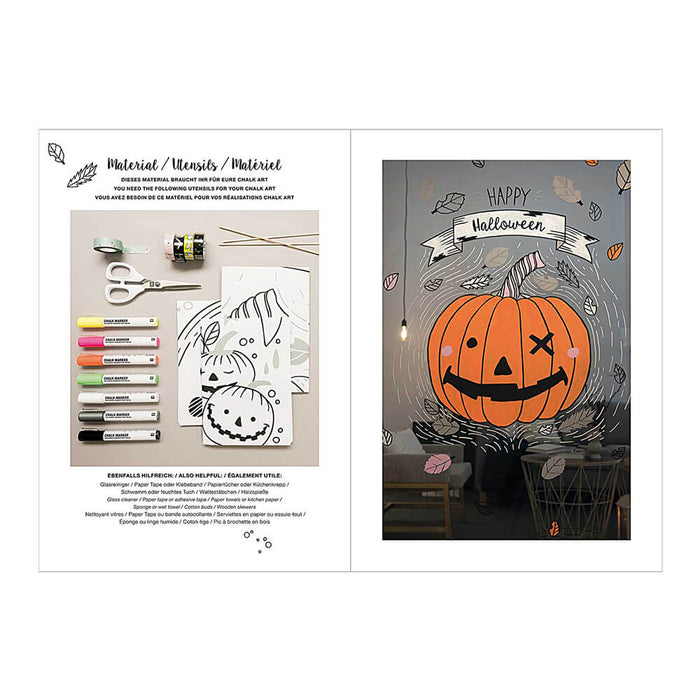 Rico - Window Chalk Art Templates and Instructions x3 - Halloween