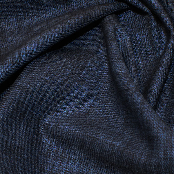 Craft Cotton Linen Effect - Navy - Designed by "John Louden" - 110cm / 44"