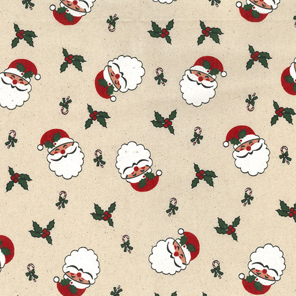 Craft Cotton Print - Christmas Santas - Designed by "John Louden" - 110cm/44"