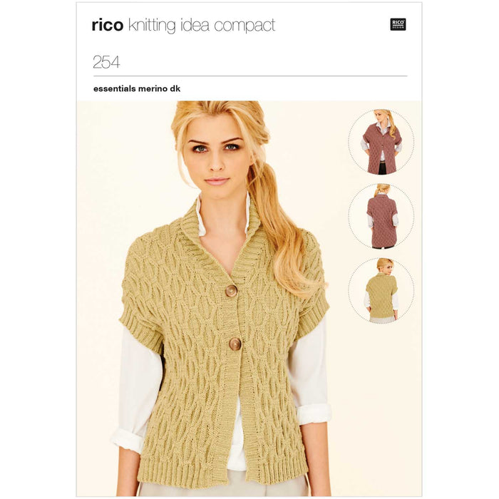 Rico - Knitting Pattern #254 - Waistcoats in Essentials Merino DK