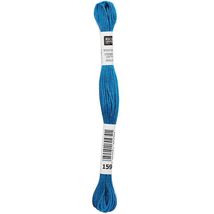 Rico - Strand Cotton Embroidery Thread  -  2g 8m - Cyan