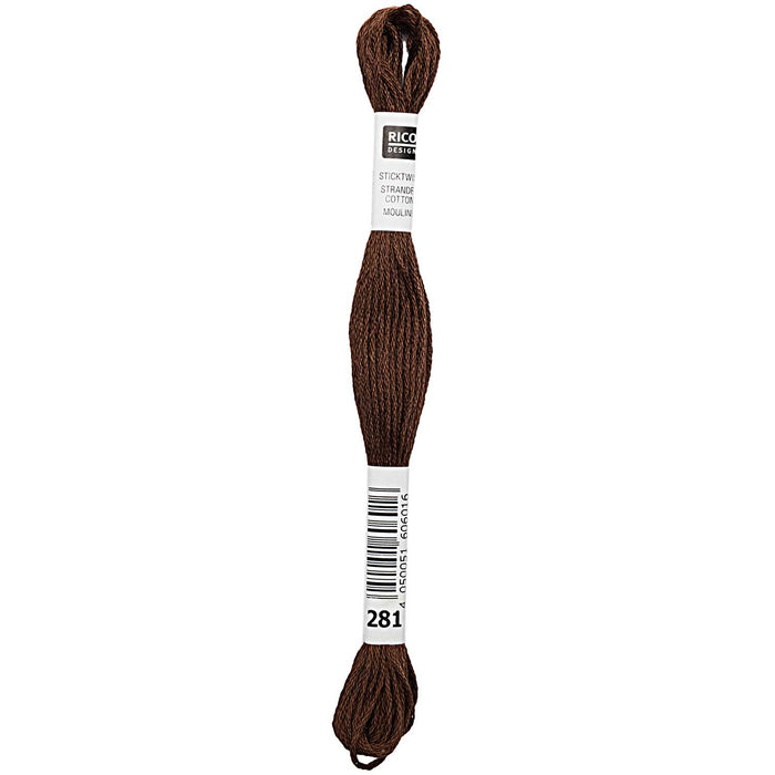 Rico - Strand Cotton Embroidery Thread  -  2g 8m - Brown