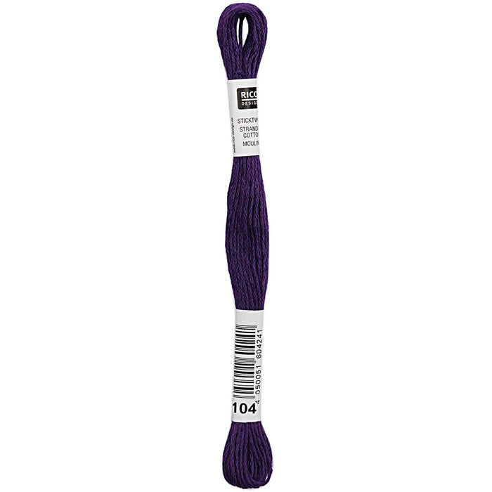 Rico - Strand Cotton Embroidery Thread  -  2g 8m - Purple